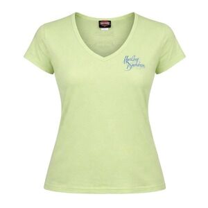 Harley Davidson Women Large V Neck‎ T Shirt Brandts biker Outdoor tee festival
